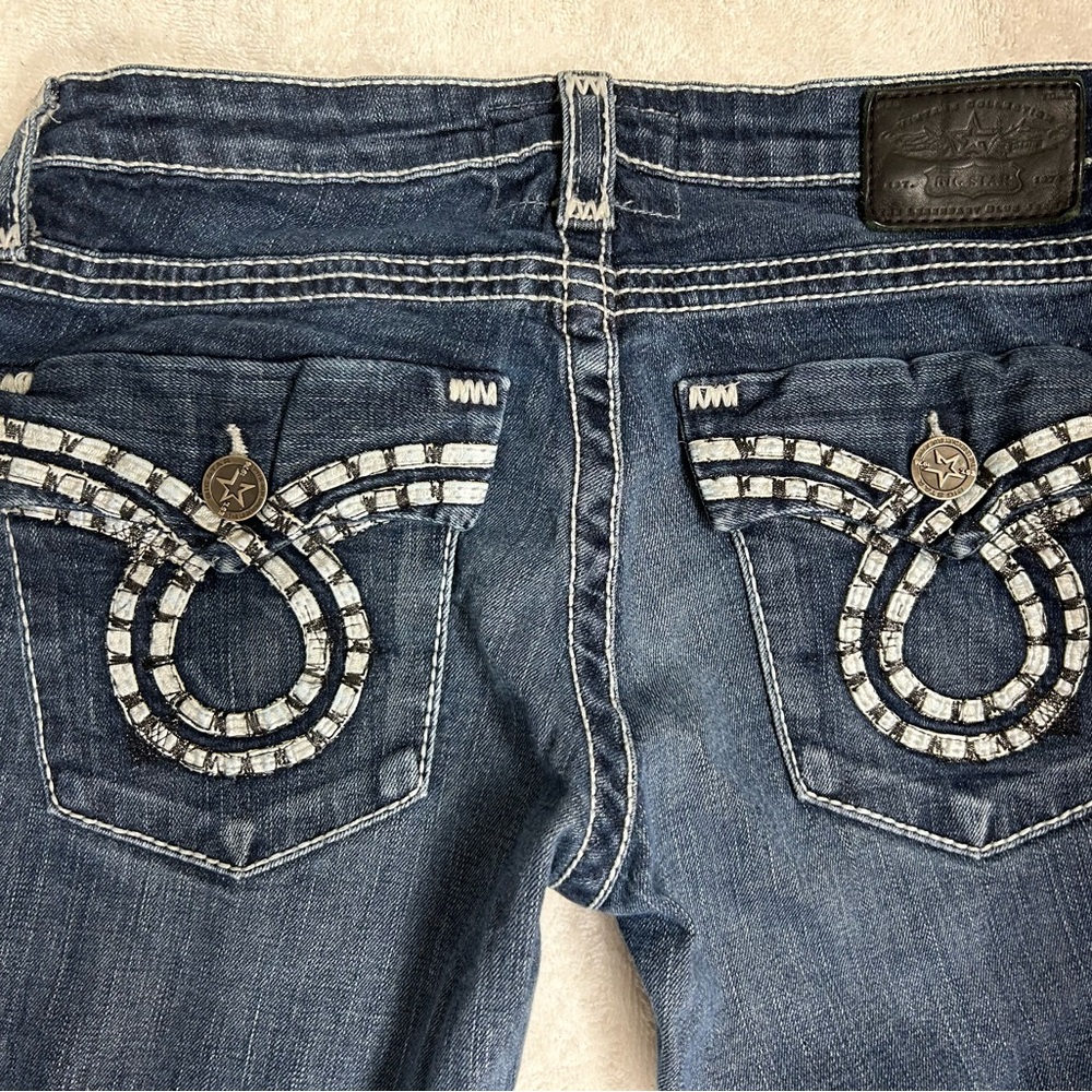 Big Star Blue Jeans with Embellished Back Pockets